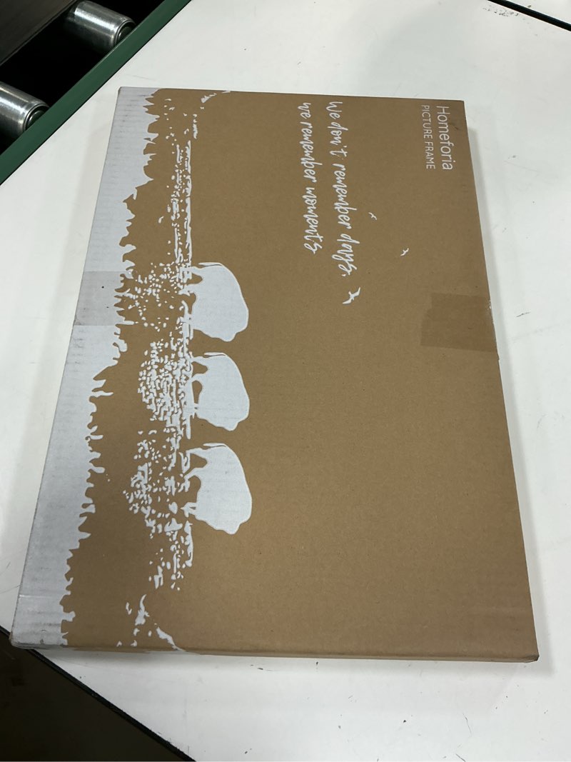 Condition photo showing New/Like New for Homeforia 11x17 Wood Frame, High End Natural Oak 11x17 Light Wooden Picture Frame with Mat 8x12, 11 x 17 Poster Frames Matted to 8 by 12 Photo, 17x11 Hanging Frames, Tempered Glass, Wall Kit, Set of 1 Pack of 1 Wood Natural Oak 11x17