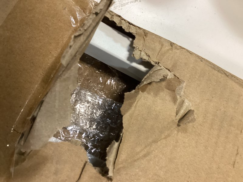 Condition photo showing Good Condition for fixed window safety guard 14”x 38” *2 pack adjustable width prevents accidental falls, non-egress, tamper resistant screws included, white 2 pack * 14x38 inches