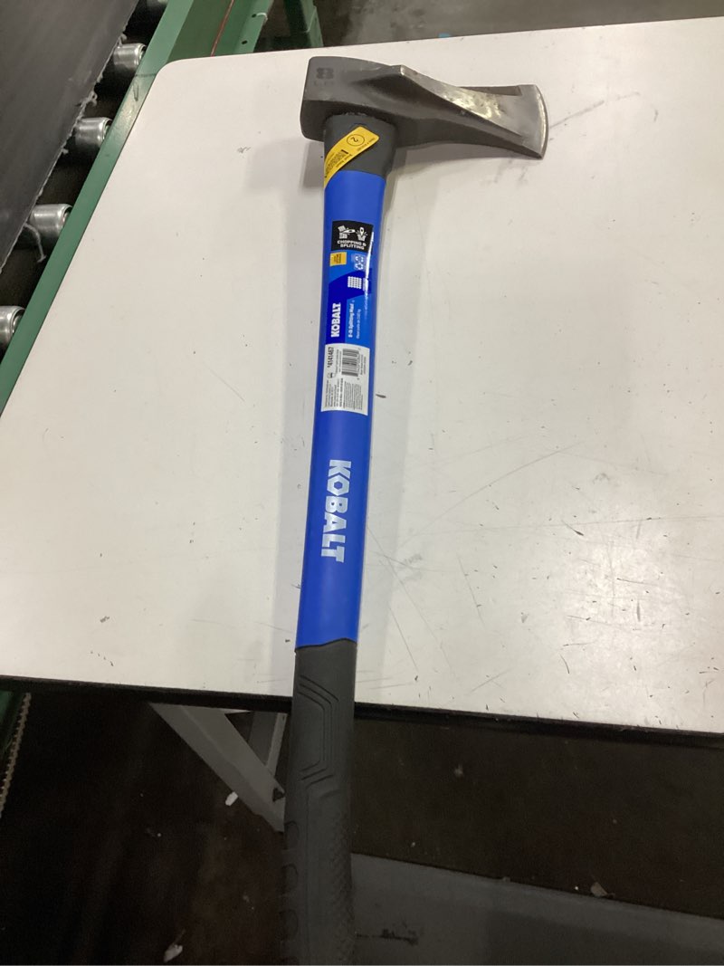 Condition photo showing As Is for kobalt 8-lb carbon steel wood splitter