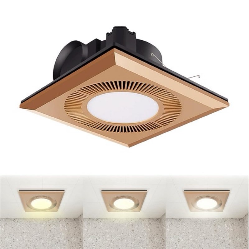 MHIUSI Bathroom Exhaust Fan with Light, Bath Bathroom Vent Fan and Light Combos, 1.2 Sones Quiet Ven