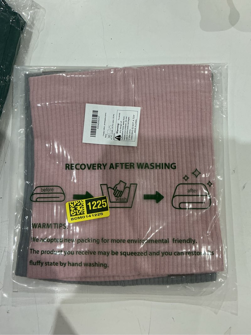Condition photo showing Good Condition for chalier infinity scarf winter double-layer neck warmer knit fleece lined circle loop scarves f-grey+pink