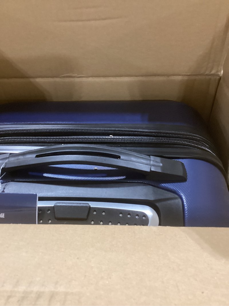 Condition photo showing Good Condition for Wrangler Smart Spinner Hardside Luggage, 22-Inch Carry-On, Navy Blue 22-Inch Carry-On Navy Blue