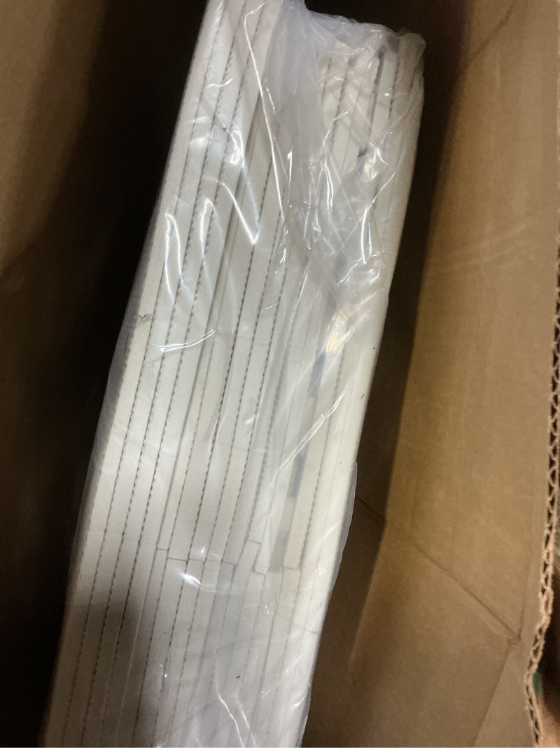 Condition photo showing As Is for nuanchu 60 pcs kids foam puzzle floor mat bulk - solid color foam play mat with borders interlocking multi use floor rug for children, 12 inch(white)