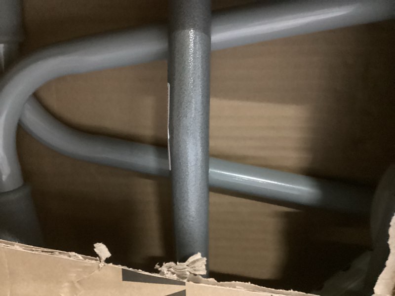 Condition photo showing As Is for Medline Lightweight Folding Walkers for Seniors, Adults with 5” Wheels, Steel Frame Supports up to 400 lbs.