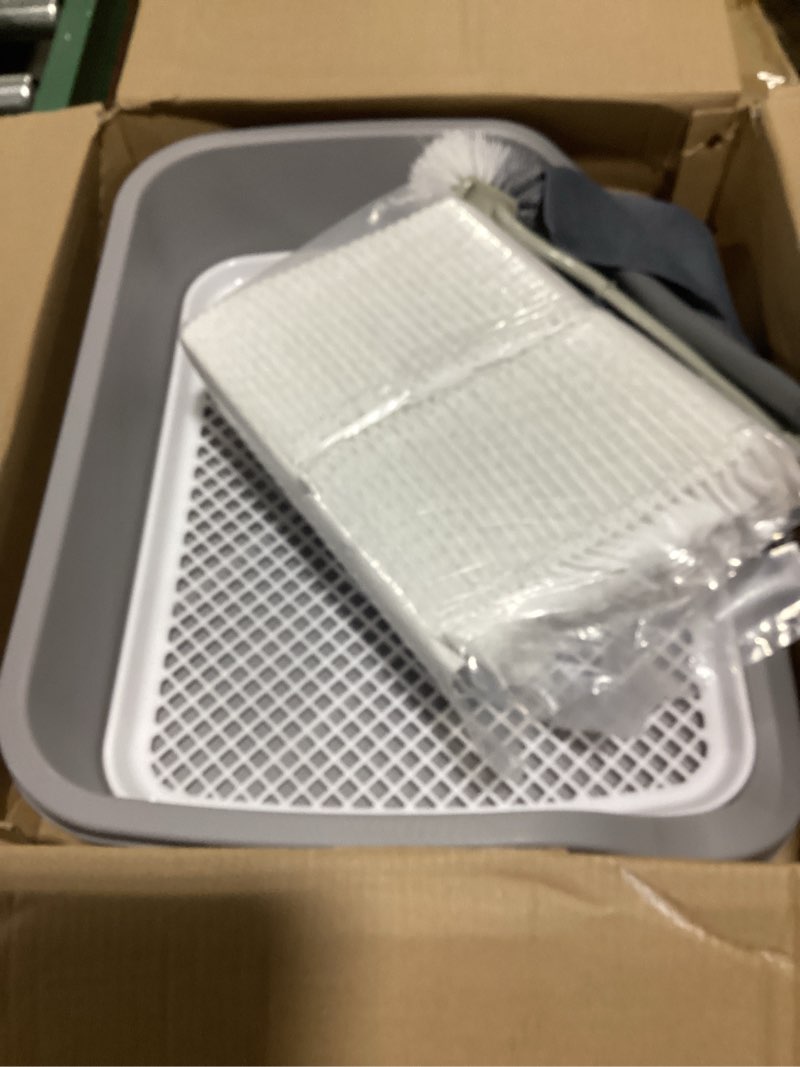 Condition photo showing New/Like New for XL Dog Litter Box,Pee Pad Holder, Puppy Pads Holder,Include Box,Pee Pad&Cloth,Puppy Potty Training Tray for Small/Medium Dog
