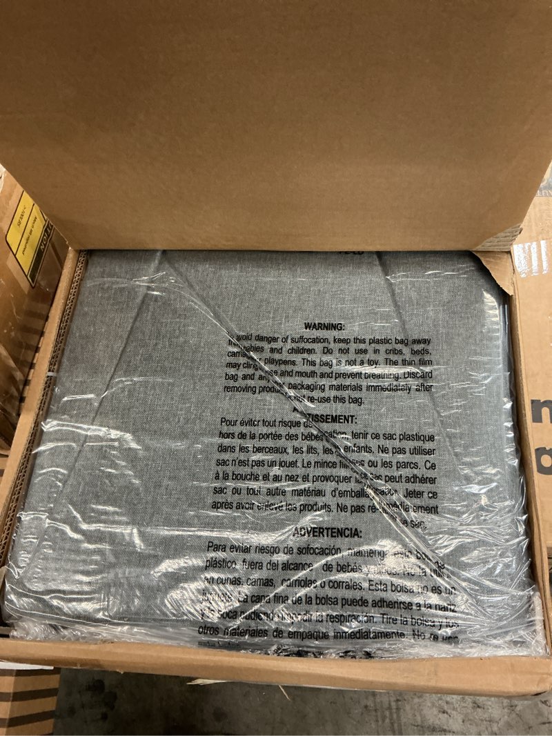 Condition photo showing New/Like New for LED King Size Bed Frame with 2 Storage Drawers, Upholstered King Bed Frame with Headboard and Charging Station, No Box Spring Needed, Easy to Assembly-Light Grey Light Grey King (U.S. Standard)