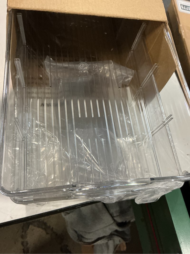 Condition photo showing Good Condition for ClearSpace Plastic Pantry Organization and Storage Bins with Removable Dividers – XL Perfect Kitchen / Refrigerator/ Cabinet Organizers, 2 Pack 2 Pack XL