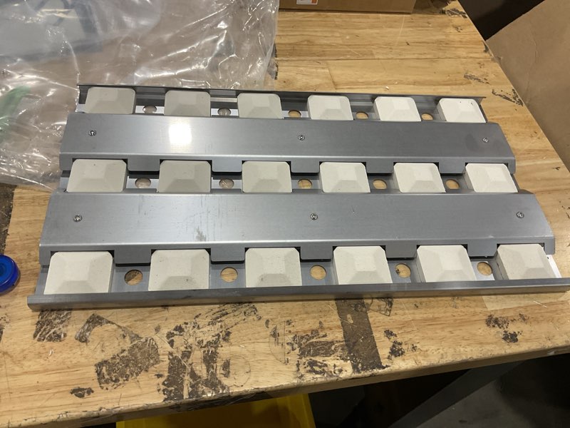 Condition photo showing As Is for safbbcue coyote grill parts replacement for coyote 28-inch cbriq28 34-inch cbriq34 36-inch c2briq36 42-inch c2briq42 grills ceramic briquette flame tamer