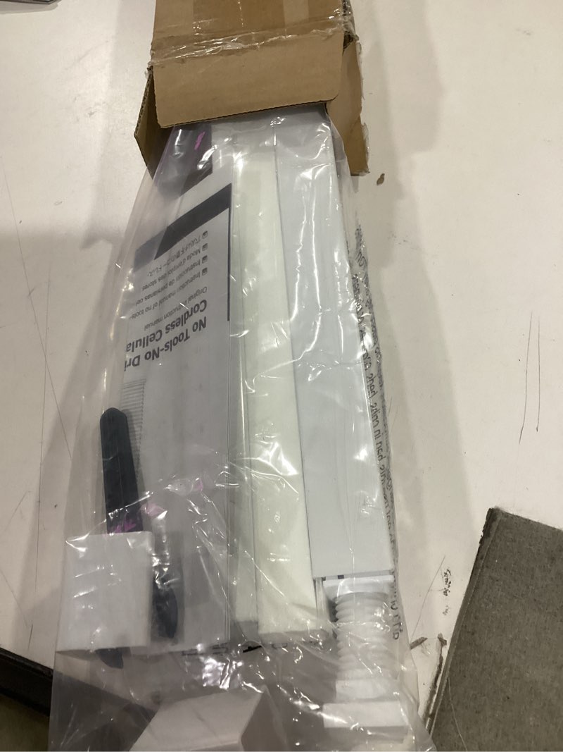 Condition photo showing New/Like New for LazBlinds Cordless Cellular Shades, No Tools No Drill Light Filtering Honeycomb Shades Pleated Blinds for Windows, 36'' W x 36'' H, White Light Filtering-white 36'' W x 36'' H