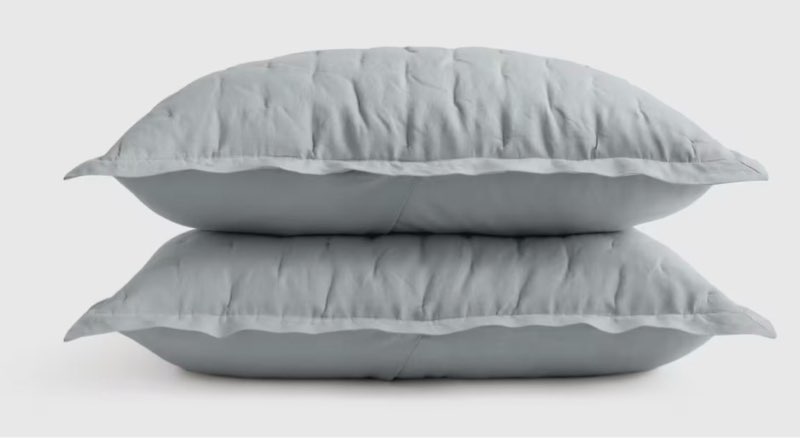 quince european linen dream sham king size in mist