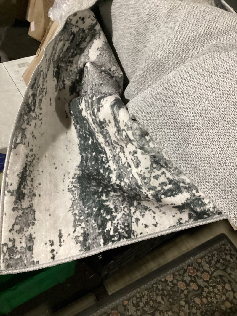 Condition photo showing Good Condition for 8x10 Area Rugs Washable Rug: Large Living Room Rug Stain Resistant Distressed Vintage Boho Area Rug Non Slip Low Pile Faux Wool Soft Rug for Bedroom Bedside Indoor Kids Playroom Farmhouse Dining Room