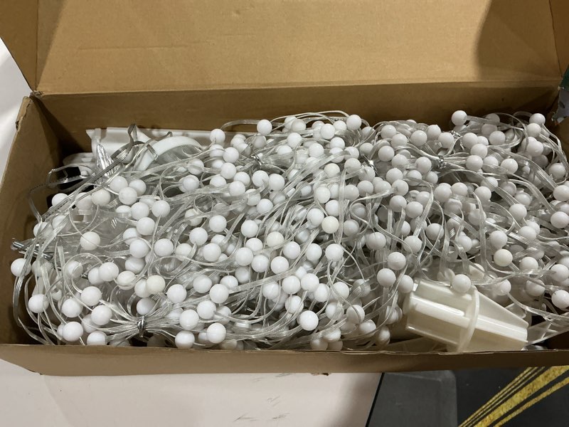 Condition photo showing As Is for Ryhpez 12 ft Smart Christmas Cone Tree, Outdoor Christmas Tree Lights with Remote APP Control, 622 LED RGB Color Changing DIY Light Show, Music Sync for Xmas Decorations RGB (Red, Green, Blue)