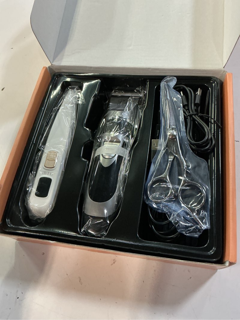 Condition photo showing Good Condition for ibtc dog clippers and paw trimmer kit 2 in 1 low noise cordless dog clippers for grooming pet hair trimmers for small and large dogs cats animals(grey and white set)