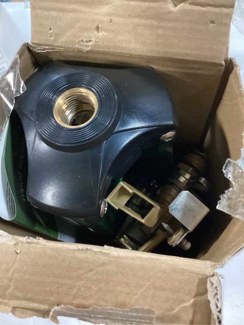Condition photo showing Good Condition for biswing impact sprinkler head on tripod base, heavy duty lawn sprinklers, 360 degree large area irrigation, metal sprinkler nozzle & solid alloy metal extension legs flip locks, 1 pack