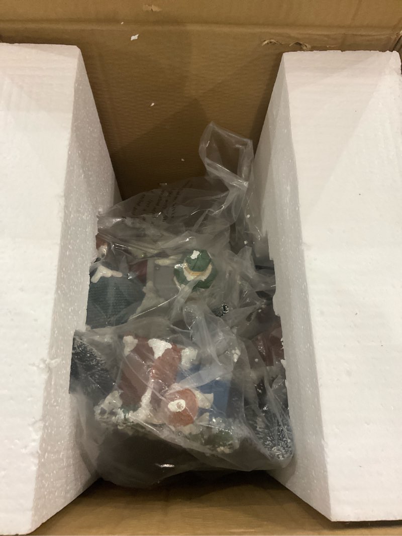 Condition photo showing New/Like New for taman Christmas Village Houses - Musical Collectible Buildings with Moving Train Warm Light Ornaments for Christmas Holiday Decorations L village