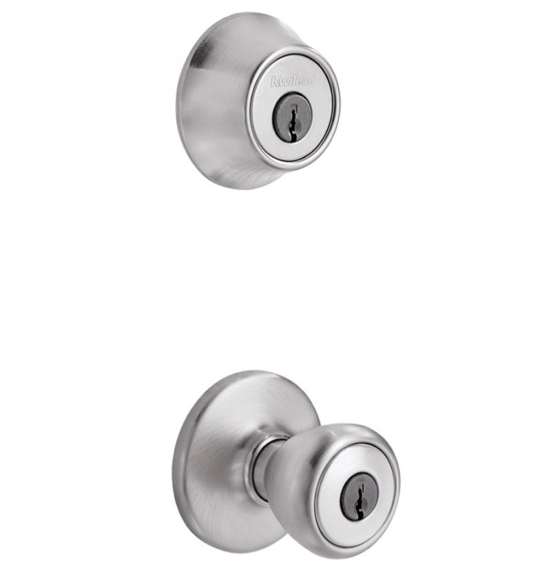 kwikset 690t 26dcp6alrcsk6 combination lockset, left, right, tylo design, satin chrome, 3 grade
