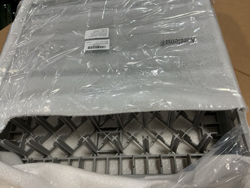 Condition photo showing Good Condition for 1 Pack Commercial Dishwasher Tray Rack Polypropylene Full Size Flatware Rack for Bowls Plates Knives Forks Cups (Peg Dish Opening,Gray) Gray Peg Dish Opening 1