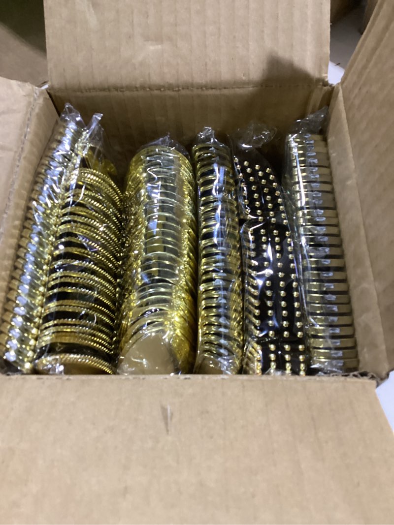 Condition photo showing New/Like New for 150 Gold Plastic Silverware Set - Disposable Flatware - 50 Forks, 50 Spoons, 50 Knives - Heavy Duty Cutlery for Party Bulk