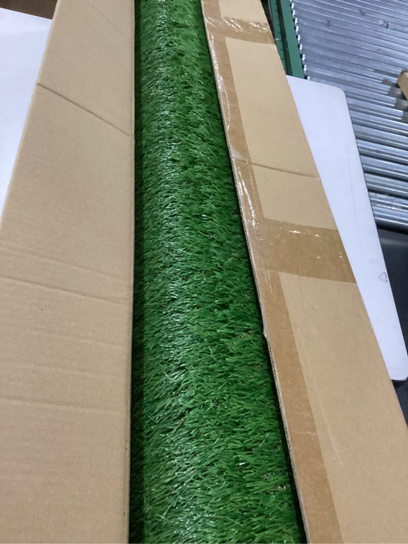 Condition photo showing Good Condition for Artificial Grass Turf for Dogs 4 ft x 10 ft,1.38 inch Extra Large Fake Grass Pee Pad for Puppy Potty Training?Faux pet Grass Rug for Indoor/Outdoor Patio,Turf Grass Mat for Dogs Potty. Green-01 4 ft X 10 ft