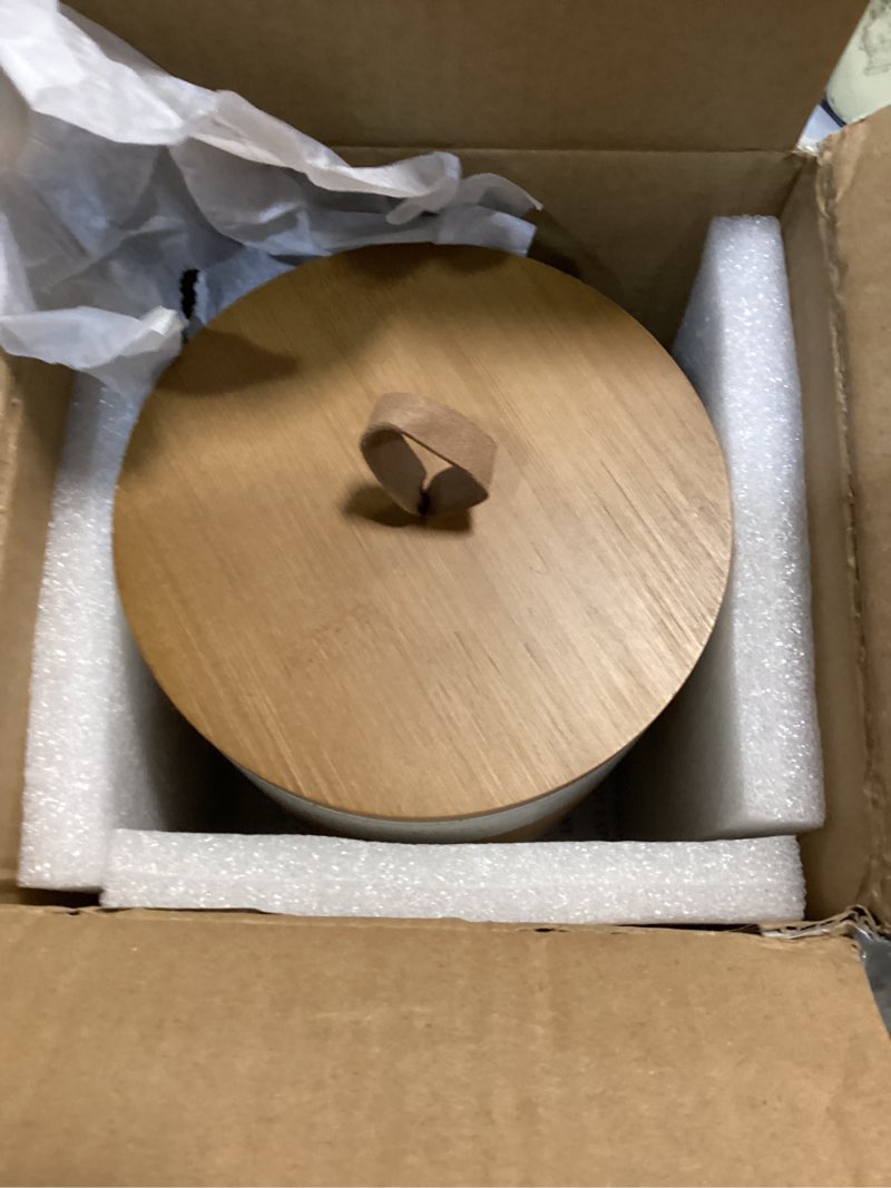 Condition photo showing Good Condition for Spice Jars with Lid, Coffee Container Kitchen Food Storage Jars for Spice Sugar Tea Bag, Stackable Decorative Jars for Countertop, White & 37 fl.oz White 37 fl.oz