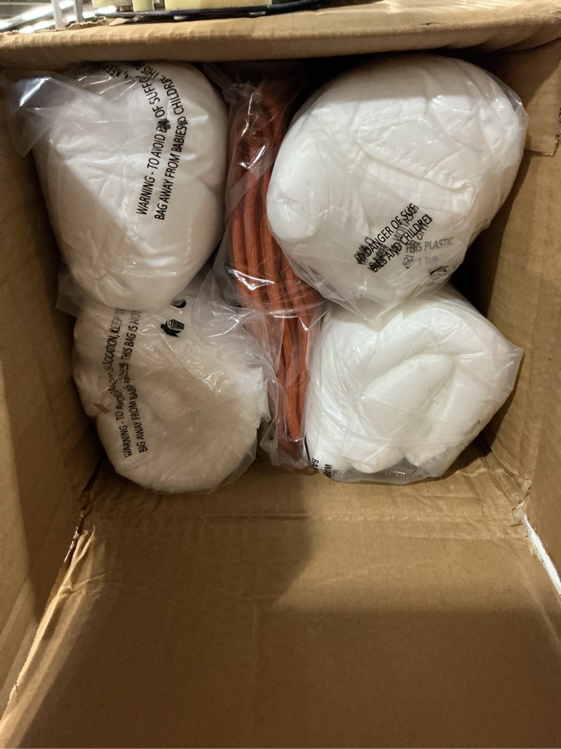 Condition photo showing New/Like New for outdoor sunbrella decorative pillows with coconut button pack of 4, 18" x 18" outdoor pillow set for couch bed throw patio sofa, spectrum cayenne spectrum cayenne 18"x18"(pack of 4)