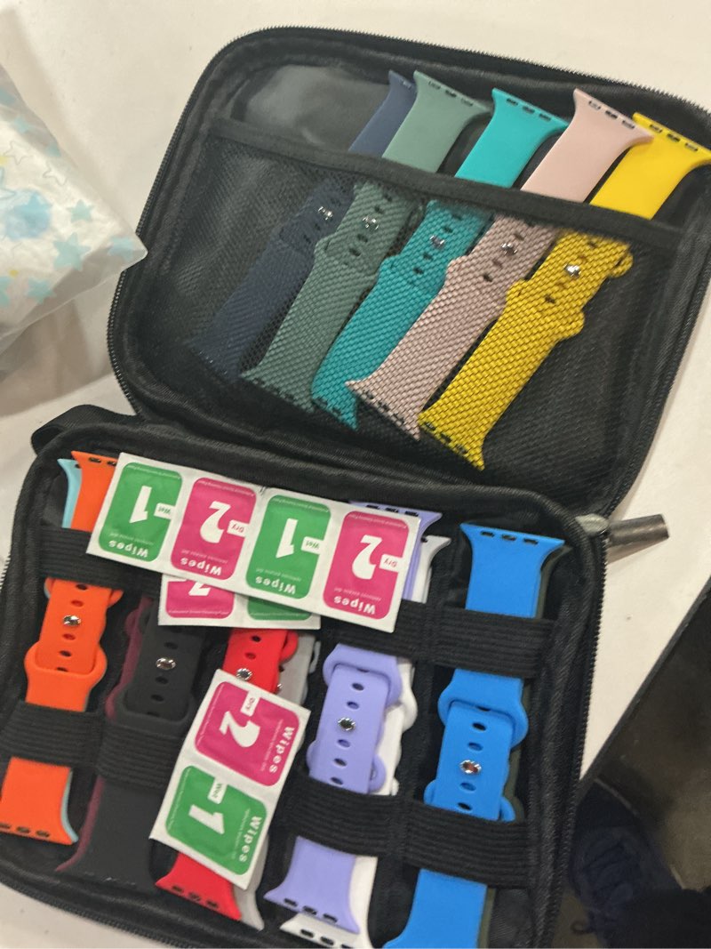 Condition photo showing New/Like New for 15 pack compatible with apple watch bands 40mm 41mm 42mm 44mm 45mm 46mm women men, watch screen protector case&organizer for iwatch series 11 10 9 8 7 6 5 4 se?multiple sizes, select the right size?