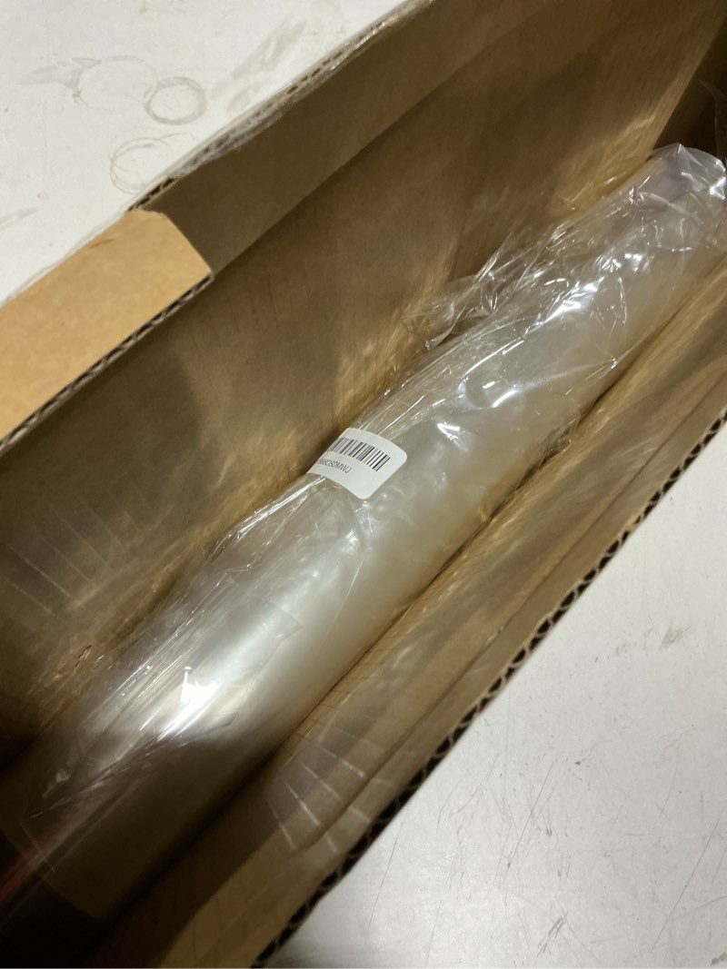 Condition photo showing As Is for joyit 100 ft clear cellophane wrap roll (31.5 in x 100 ft) - 3 mil thicken cellophane roll,cellophane bags large,wrapping paper for flower gift baskets wrap (31.5" fold into 16") clear 31.5in wide x 100ft long