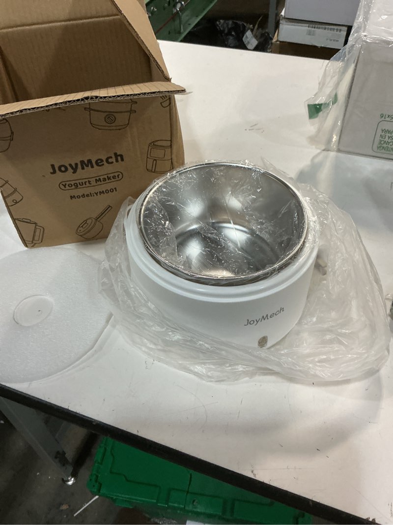 Condition photo showing As Is for Yogurt Maker, Compact Greek Yogurt Maker Machine with Constant Temperature Control, Stainless Steel Container, 1 Quart for Home Organic Yogurt