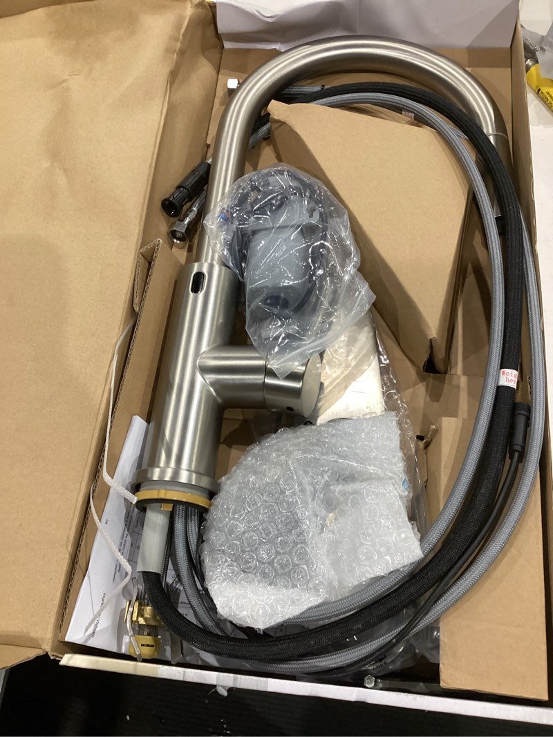 Condition photo showing Good Condition for allen + roth harlow spot free stainless steel single handle deck-mount touchless pull-down kitchen faucet with sprayer (includes deck plate)
