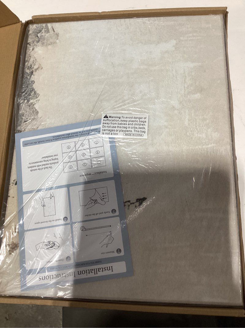 Condition photo showing As Is for 9 Pack Wall Art Acoustic Panels,48" X 36"Sound Absorbing Panels, Decorative Sound Dampening Panels, Acoustic Treatment for Studio Home and Office ?time? 48×36 inches Time