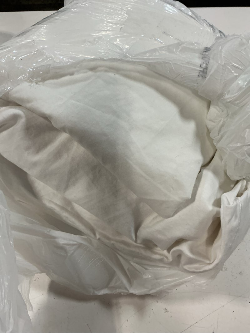 Condition photo showing Good Condition for 100% egyptian cotton sheets king size - naturally cooling & breathable 4 piece silky sateen weave king size sheets set, ultra-soft & durable hotel luxury sheets with 15" snug fit deep pockets - white