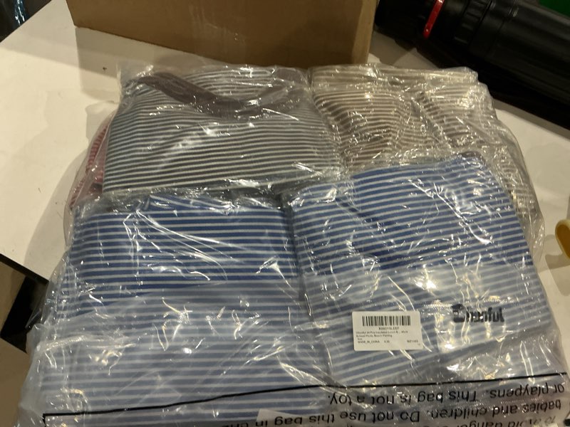 Condition photo showing New/Like New for chunful 24 pcs insulated lunch bag bulk reusable thermal lunch box waterproof leakproof tote bag with soft liner for women men office work school picnic beach fishing as the pictures shown
