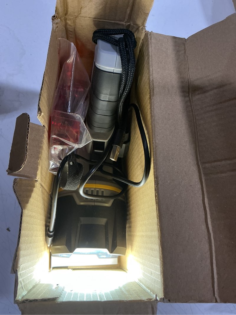 Condition photo showing Good Condition for rechargeable spotlight 2000000 lumen, super bright 9 led spotlight flashlight with cob light & foldable stand, long lasting large handheld spot light for boating camping boat marine