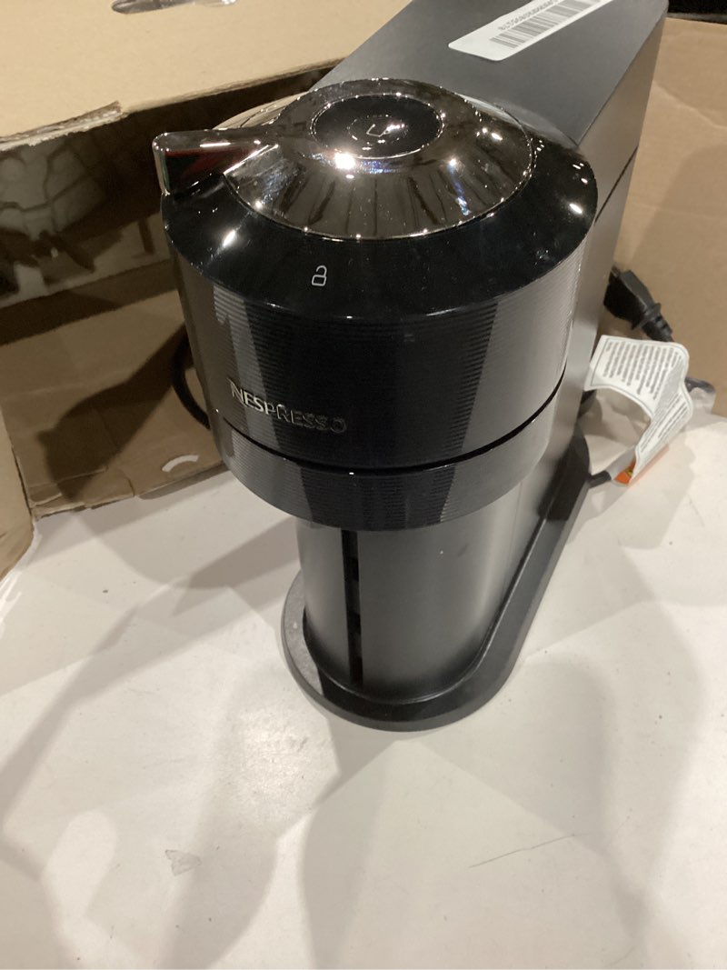 Condition photo showing As Is for nespresso vertuo next coffee and espresso maker by breville, navy machine only navy