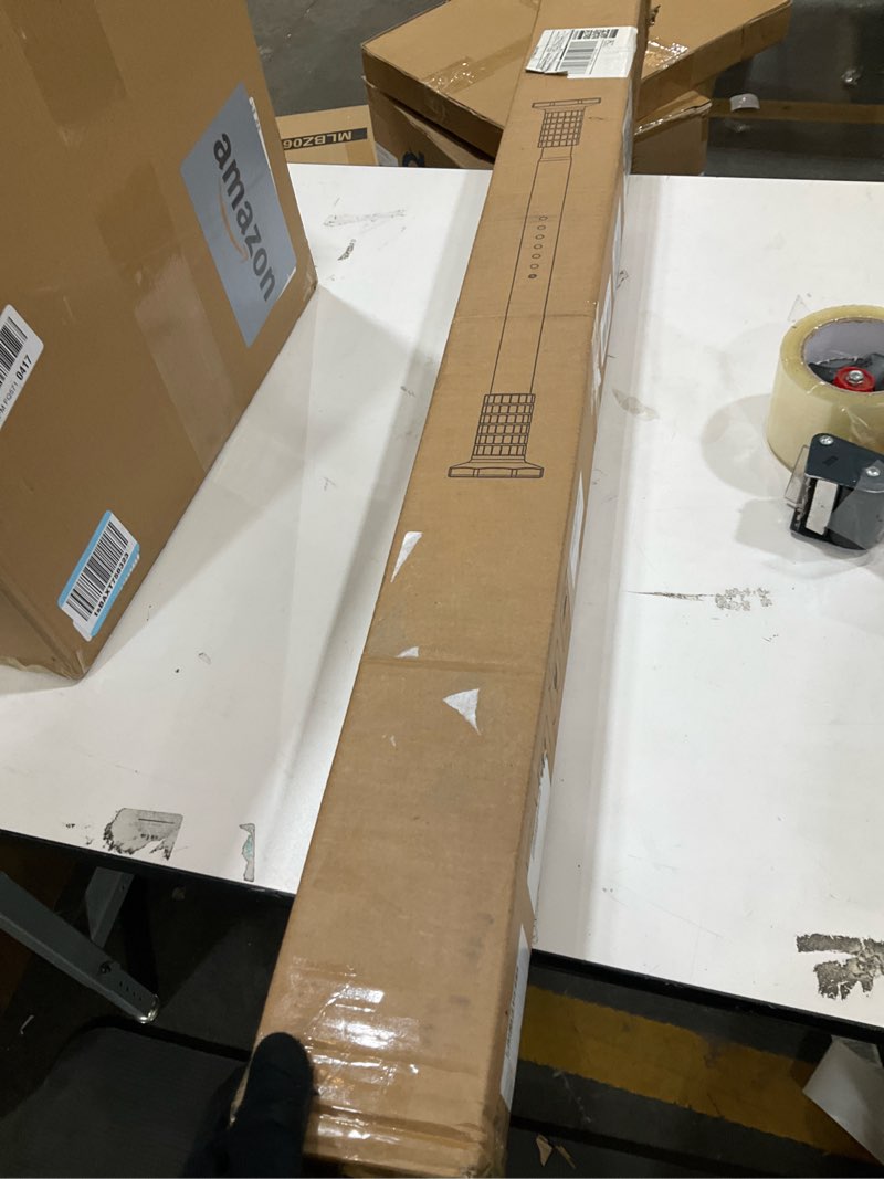 Condition photo showing Good Condition for Extra Long Tension Curtain Rod 51-168 In (4-14Ft), Heavy Duty Outdoor Curtain Rod No Drilling for Patio, Shower Curtain Rods for Bathroom, Adjustable Spring Curtain Pole Room Divider, Black 51-168 Inches Black