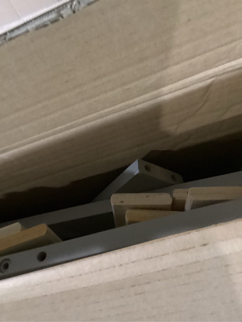 Condition photo showing As Is for dream on me emma 3-in-1 convertible toddler bed in steel grey, converts to two chairs and-table, low to floor design, jpma certified, non-toxic finishes, safety rails steel grey medium