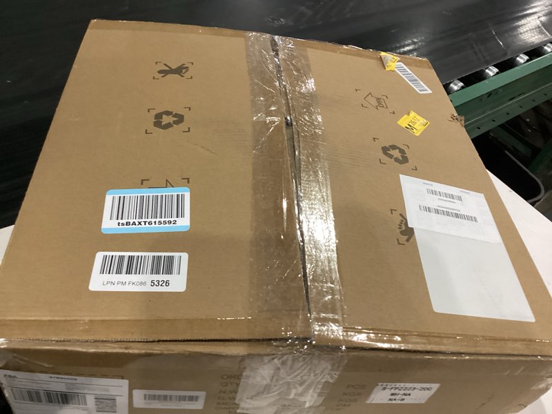 Condition photo showing As Is for Depuley Modern Ceiling Fan with Light: 19" Flush Mount Low Profile LED Ceiling Fans with Remote & Smart APP Control - White Bladeless Fandelier Dimmable Quiet DC Motor for Bedroom Kids Room 6 Speeds