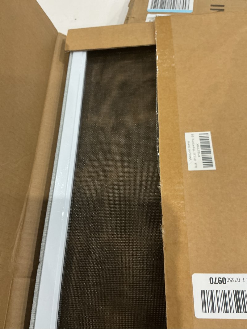 Condition photo showing Good Condition for expandable window screen?1 pack adjustable window screen replacement (10" h x 19" - 36" w) - small replacement window screens with frame expandable, aluminum horizontal sliding window screens