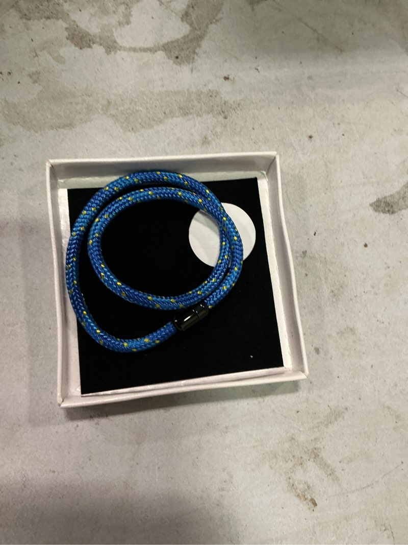 Condition photo showing New/Like New for unknown size wind passion - paracord bracelet for women - bracelet for men - magnetic bracelet for men - rope bracelet for men - wrist bracelet - bracelet with magnetic clasp black magnet - blue