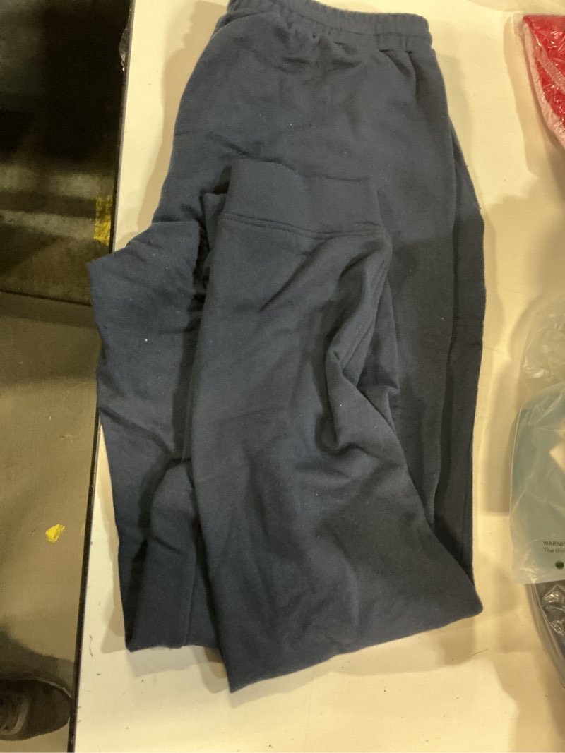 Condition photo showing As Is for quince supersoft fleece joggers, s, navy