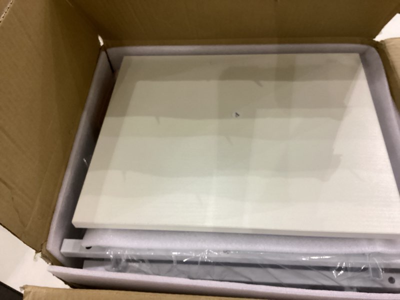 Condition photo showing Good Condition for Marbrasse Rolling File Cart with Adjustable Dividers, Mobile File Cabinet on Lockable Wheels, Office Filing Cabinet Organizer, Hanging File Folder Organizer for Home Office - White Vertical Rolling File Cart-white