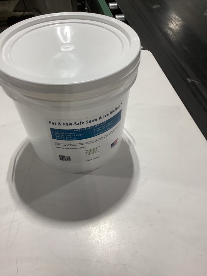Condition photo showing As Is for pet & paw-safe snow & ice melter™15lbs