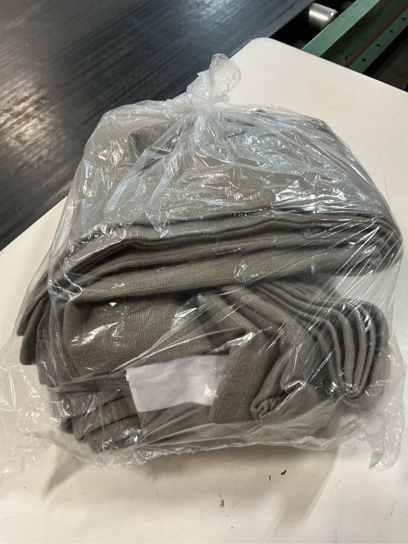 Condition photo showing Good Condition for cotton slub curtain - single panel, 48x96, grey