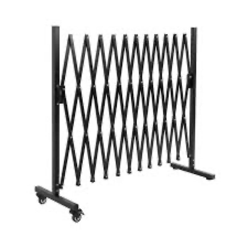 Expandable Barricade Gate,129” Safety Metal Dog Gate with Casters,Accordion Garden Yard Indoor Outdo