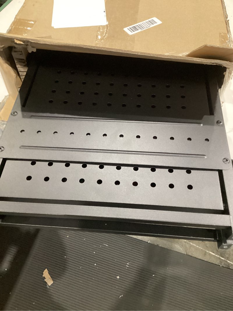 Condition photo showing Good Condition for workpro 4-tier folding shelf, no-assembly metal storage rack with wheels, 600 lbs capacity (with leveling feet), collapsible shelving unit for kitchen, pantry, bathroom & closet organization