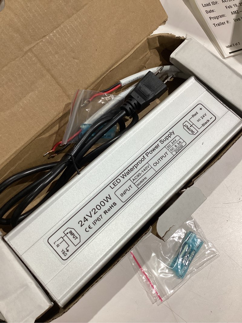 Condition photo showing Good Condition for inShareplus LED Power Supply, 24V 200W IP67 Waterproof Outdoor Driver, AC 90-140V to DC 24V 8.3A Low Voltage Transformer, Adapter with 3-Prong Plug for LED Light, Computer Project, Outdoor Use