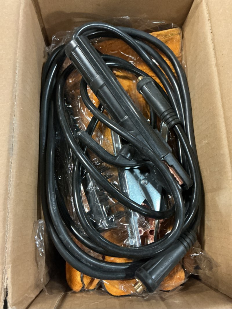 Condition photo showing Good Condition for soarfly stick welder, 250amp arc welding machine with large led display, dual voltage 110v/220v igbt inverter portable welder w/10 rods, ground clamp, electrode clamp, hot start, arc force, anti-stick orange
