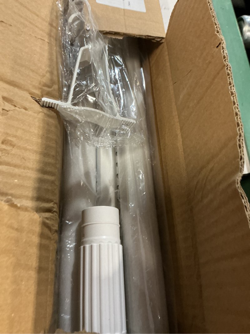 Condition photo showing Good Condition for mexau white tension curtain rods 41-146 in extra long outdoor patio curtain rods no drilling adjustable heavy duty tension rods for windows bathroom living room curtains, rod diameter 1.26in 41-146in-1 pack white