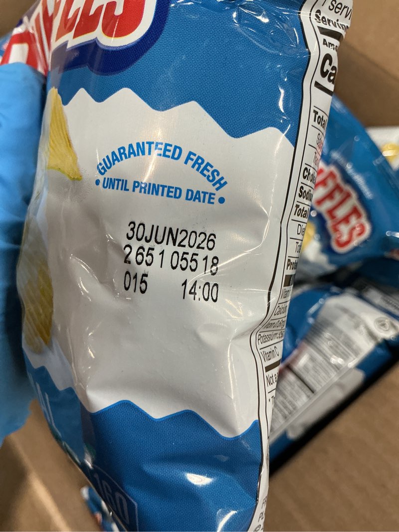 Condition photo showing Good Condition for ( 30 jun 2026)ruffles original potato chips, 1 ounce (pack of 40)