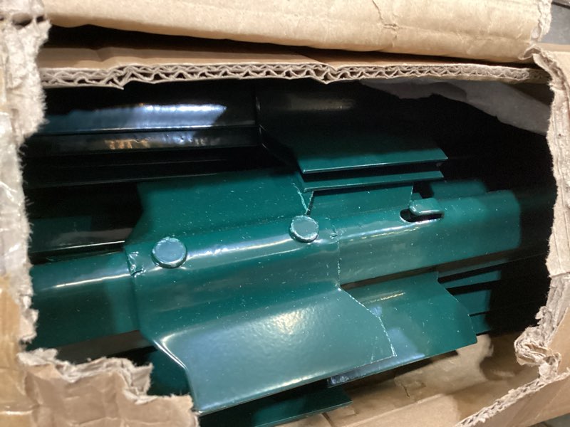 Condition photo showing Good Condition for metal fence posts, splicing 7 ft green heavy duty u posts, no dig t posts for fences wire mesh, perfect for temporary fencing, electric fence wire, corner anchor - 16 packs green 7ft-16pack